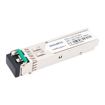 os DOM frente e verso óticos do módulo 1550nm 160km 1000BASE ZX SMF LC do transceptor de 1.25G SFP