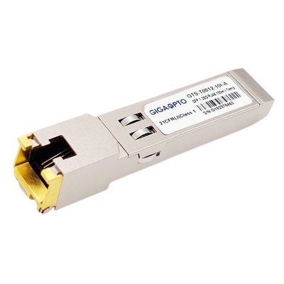 o módulo ótico 1000BASE T do transceptor de SFP do único modo 1000Mbps reveste RJ-45 100m industrial