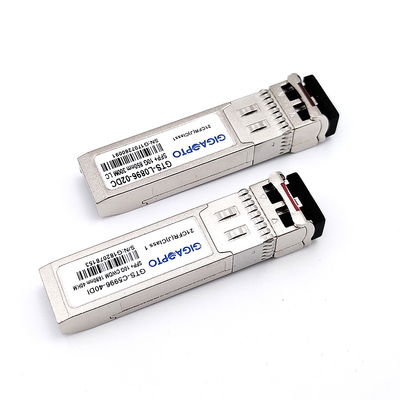 Tipo de interface do módulo óptico SFP+ e tipo de conector para redes