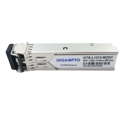Módulo ótico LC frente e verso do transceptor dos DOM 1.25G de SFP 1000BASE-SX 1310nm MMF 2km