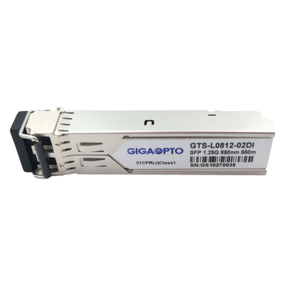 duplex industrial LC MMF DOM Module do transceptor 1000BASE-SX 850nm 550m de 1.25G SFP