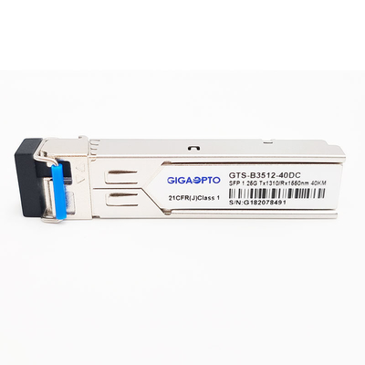 Módulo transceptor de 1000BASE-BX 1.25G BIDI SFP TX1310nm/RX1550nm 40km SMF LC DOM