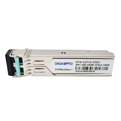 Os DOM frente e verso do módulo 1.25G 1000BASE CWDM 1270 1610nm 120km LC SMF do transceptor de SFP