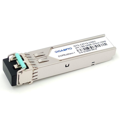 Os DOM frente e verso do módulo 1.25G 1000BASE CWDM 1270 1610nm 120km LC SMF do transceptor de SFP