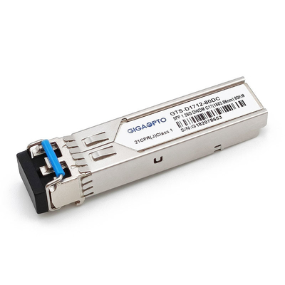 OS DOM SMF LC frente e verso do módulo do transceptor de 1.25Gbps SFP 80km C17~C61 1000BASE-DWDM 100GHz
