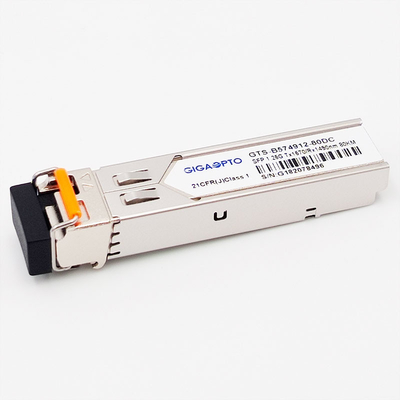 DOM do módulo TX1570nm/RX1490nm 80km LC SMF do transceptor de 1000BASE-BX 1.25G BiDi SFP