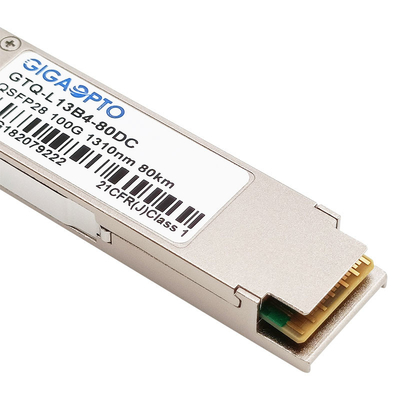 Módulo ótico do transceptor de 100GBASE ZR4 QSFP28 80km 1310nm DOM Duplex LC SMF