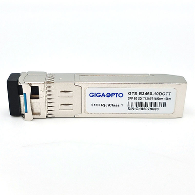 módulos de transmissores duplos Não-MSA de 6G SDI SMPTE SFP TX1310nm TX1490nm 10km SMF BIDI LC