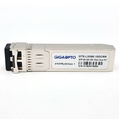 módulos de receptores duplos frente e verso Não-MSA do PIN 10km SMF LC de 6G SDI SMPTE SFP