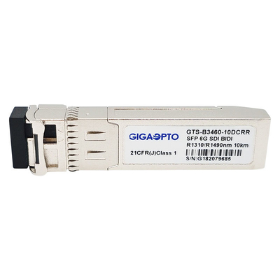 módulo de receptores duplo Não-MSA do PIN 10km SMF BIDI LC de 6G SDI SMPTE SFP RX1310nm RX1490nm