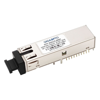 Explosão TX 1310nm 1.244G RX 1490nm 2.488G do receptáculo do SC UPC do transceptor SFF 2x10 da classe B+ GPON ONU