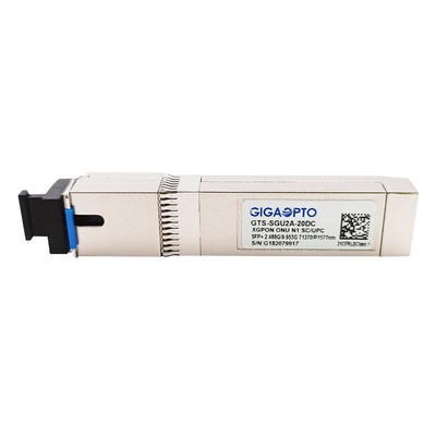 SC UPC 20km do módulo Tx2.488G /Rx 9.953G 1270nm 1577nm SMF do transceptor de XGPON ONU N1 SFP+