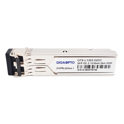 Os DOM frente e verso do LC do módulo do transceptor de OC-3/STM-1 SR-0 155Mbps 1310nm MMF 2km SFP