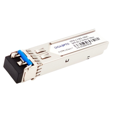 155Mbps SFP OC-3/STM-1 IR-1 15km 1310nm LC frente e verso SMF DOM Transceiver Module
