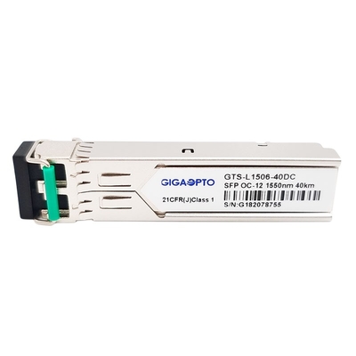 Módulo SMF DOM Duplex LC do transceptor de OC-12/STM-4 622Mbps 1550nm 40km SFP