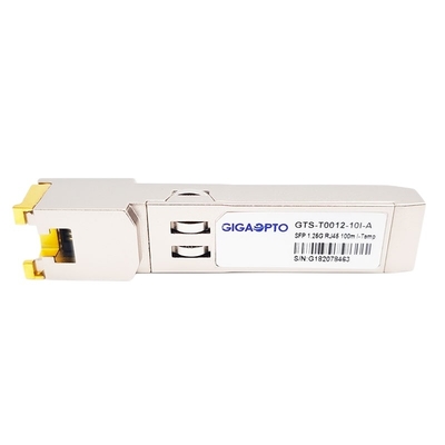 o módulo ótico 1000BASE T do transceptor de SFP do único modo 1000Mbps reveste RJ-45 100m industrial