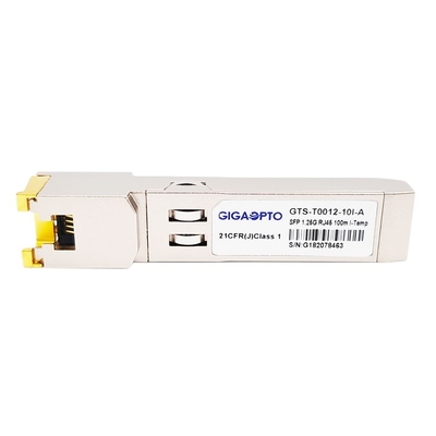 o módulo ótico 1000BASE T do transceptor de SFP do único modo 1000Mbps reveste RJ-45 100m industrial