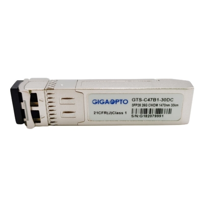 OS DOM 25GBASE ERL CWDM SFP28 1470nm 1570nm 30km do módulo da fibra do transceptor do único modo do LC SMF