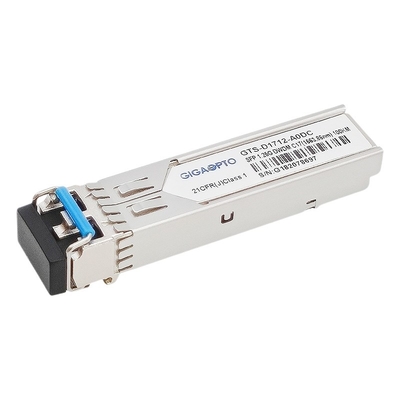os DOM óticos SMF LC do C17 C61 100GHz do transceptor 100km de 1.25Gbps 1000BASE DWDM SFP