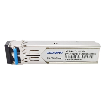 os DOM óticos SMF LC do C17 C61 100GHz do transceptor 100km de 1.25Gbps 1000BASE DWDM SFP