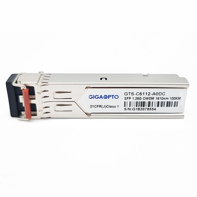 módulo SMF DOM Duplex LC do transceptor de 1.25G 1270 ~1610nm 100km 1000BASE CWDM SFP