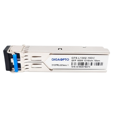 Do módulo ótico do transceptor de 100BASE-LX 1310nm 15km SFP OS DOM frente e verso 155Mbps do LC SMF