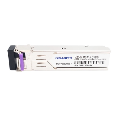 2 módulo ótico do transceptor TX1490nm RX1310nm 10km SMF LC do canal 1000BASE BX BiDi SFP