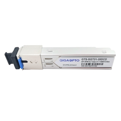 SC UPC DDM da classe C++ 1490nm TX 1310nm RX do transceptor de 20KM OLT GPON SFP