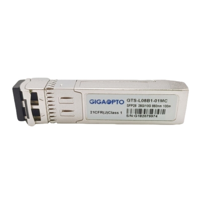 Os DOM óticos óticos duplos do LC do módulo do transceptor do transceptor MMF 850nm 100m da taxa 10G 25GBASE-SR SFP28