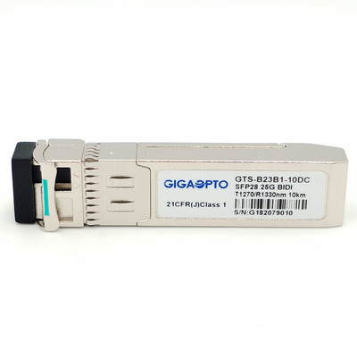 Os DOM óticos bidirecionais 1270nm-TX/1330nm-RX do módulo 10km LC do transceptor SFP28