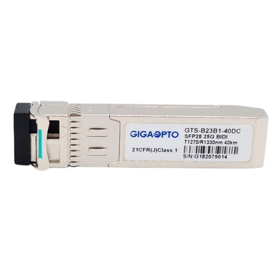 Os DOM óticos do transceptor 1270nm-TX 1330nm-RX 40km 25GBASE-BX40-U SMF LC de SFP28 25G