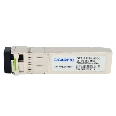 Os DOM simples do módulo 1310nm TX 1270nm RX 40km SMF LC do transceptor de 25GBASE SFP28