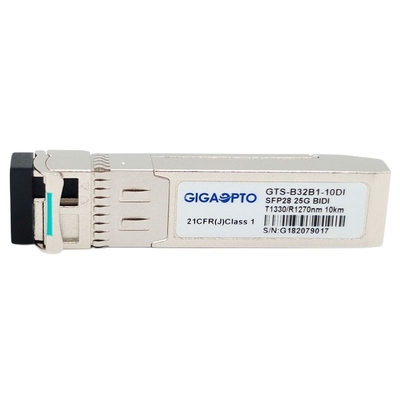 Transceptor simples SFP28 25GBASE 1330nm TX 1270nm RX 10km do WDM do LC SMF