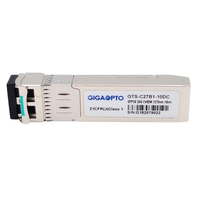 modo ótico LC SFP dos ethernet CWDM SFP28 1270~1370nm 10km do transceptor de 25GBase LR SFP28 único