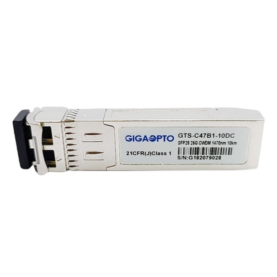 Os DOM do único modo CWDM SFP28 1470nm~1570nm 10km do módulo de 25GBASE LR SFP