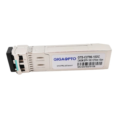 os DOM óticos do módulo SMF 10km LC do transceptor 1610nm de 10Gbps SFP+ CWDM LR 1270