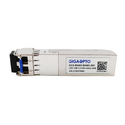 Os DOM de fibra ótica duplos do transceptor TX1310nm RX1490nm LC 20km de 100BASE BIDI CSFP