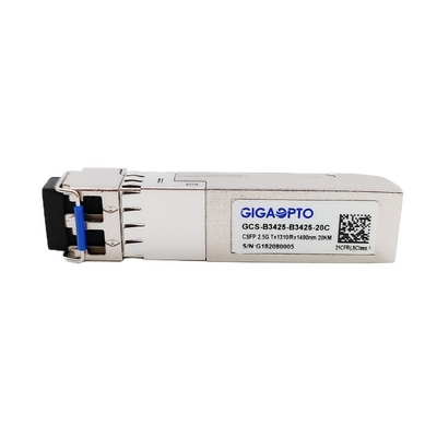os DOM duplos do LC do transceptor de 2.5Gbps CSFP BIDI 20km TX1310 RX1490