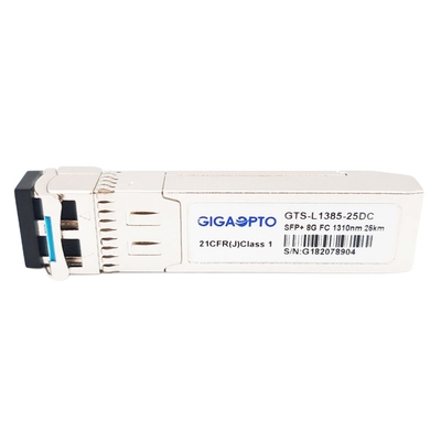 Os DOM do módulo SMF 1310nm 25km LC do transceptor do canal da fibra de SFP+ 8G FC