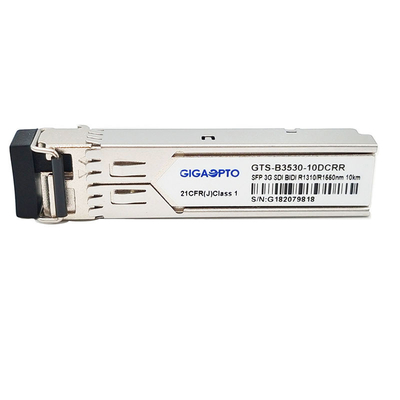 Módulo patológico video duplo bidirecional não MSA dos testes padrões dos receptores 1310nm/1550nm 10km de 3G-SDI SFP