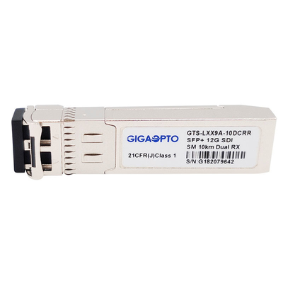 Módulo de receptores duplo 10km de 12G-SDI SFP+ LC DOM Non MSA Pinout
