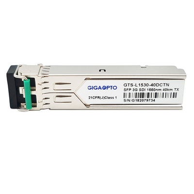 Não dos testes padrões patológicos video video do transceptor TX somente 1550nm 40km de MSA 3G SDI módulo de transmissor DDM SFP único
