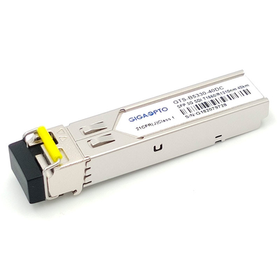 módulo de receptor do transmissor de 3Gbps MSA SMPTE SFP BiDi TX1550nm RX1310nm 40km para SD/HD/3G-SDI LC SMF DDM