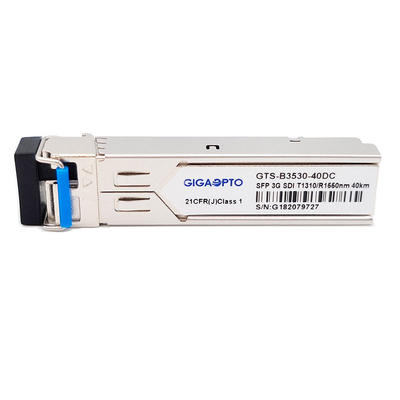 Módulo video MSA do transceptor do transceptor BIDI LC TX1310nm RX1550nm 40km do SD HD 3G SDI SFP
