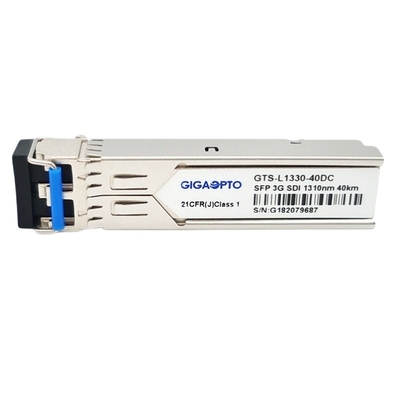 Os DOM duplos do transceptor 1310nm 40KM DFB PIN Optical Transmitter Receiver Modules LC de MSA 3G SD HD 3G SDI SFP