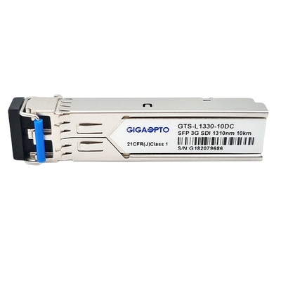 dos módulos video do transceptor de 3G SDI SMPTE OS DOM frente e verso MSA Pinout do LC SFP 1310nm 10km SMF