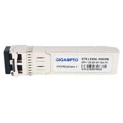 NÃO receptor video 1310nm 10km LC de MSA 12G SDI SFP para 12G 6G 3G HD SD-SD