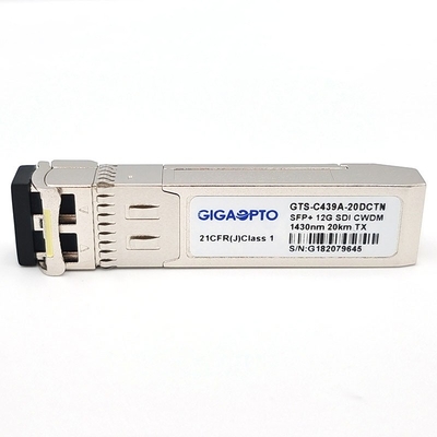 transmissor diagnóstico ótico 20km LC de Digitas SFP do transceptor video de 12Gb/S CWDM 1270 1450nm único