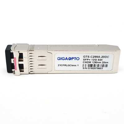 fibra frente e verso ótica video MSA do único modo do transceptor 1270~1450nm 20KM LC de 12G SDI CWDM Digitas