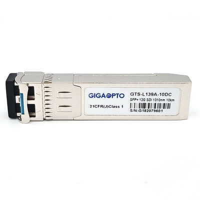 módulo patológico HD/SD-SDI do transceptor do teste padrão 1310nm 10km DDM SFP+ LC SMF MSA do vídeo de 12G SDI SMPTE